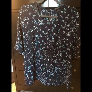 Banana Republic georgette  floral blouse